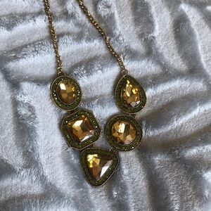 Corrine and green stone necklace